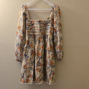 Maternity Floral Long Sleeve Dress